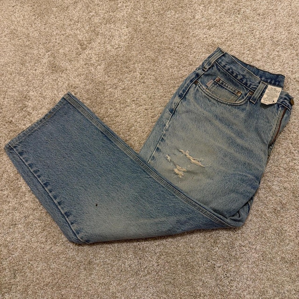 Carhartt Relaxed Fit Denim Jeans | Medium Wash Blue | Size 38x30